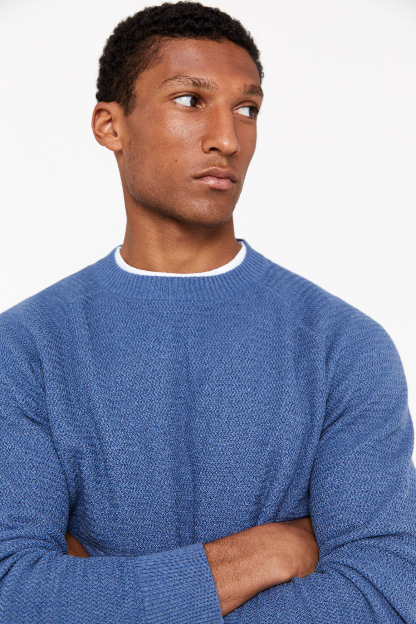 Textured cotton jumper Men s jumpers and cardigans Cortefiel