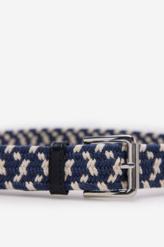 Cortefiel Cinturón trenzado bicolor Azul marino