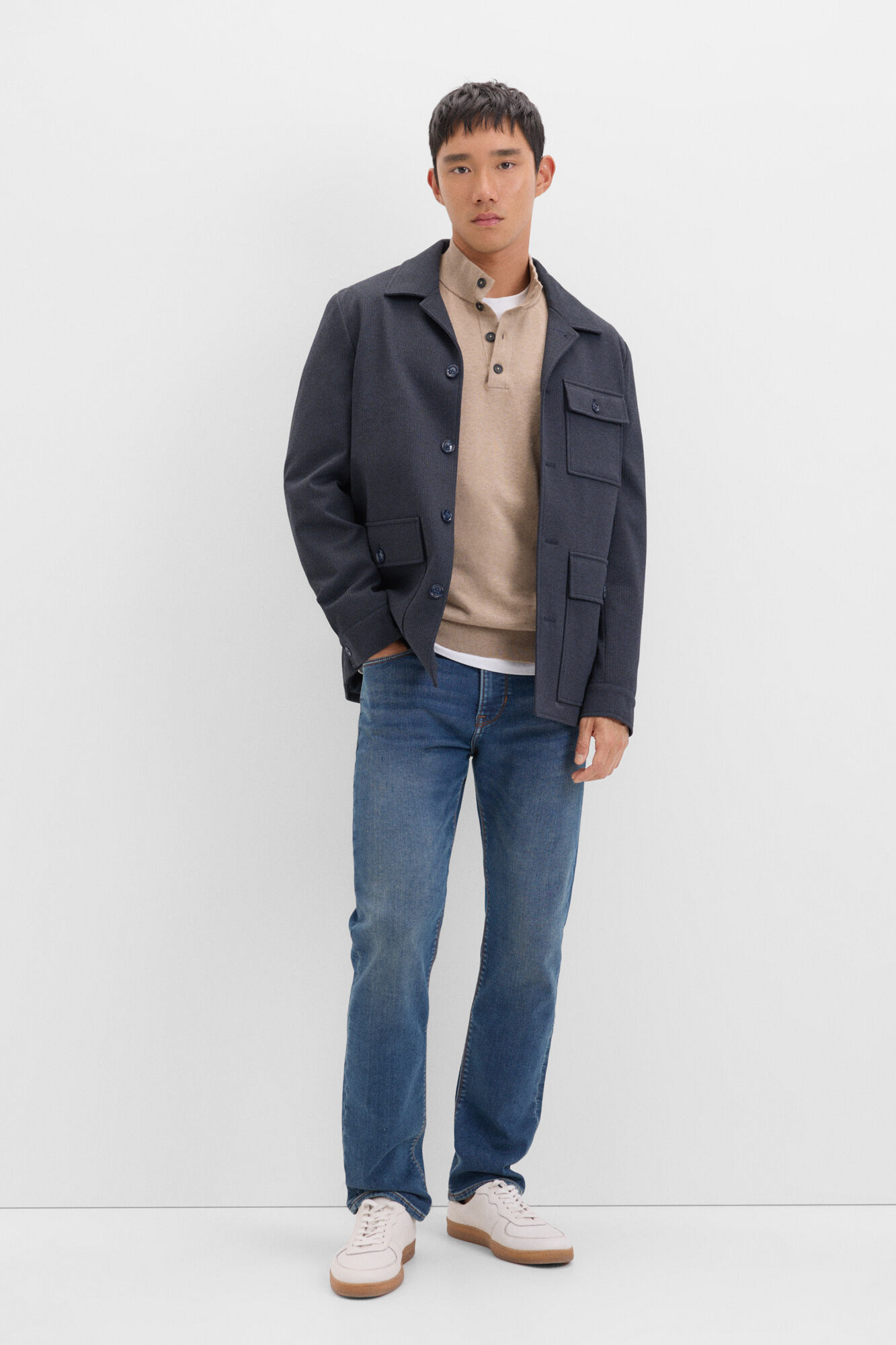 Sobrecamisa de punto Camisas de hombre Cortefiel