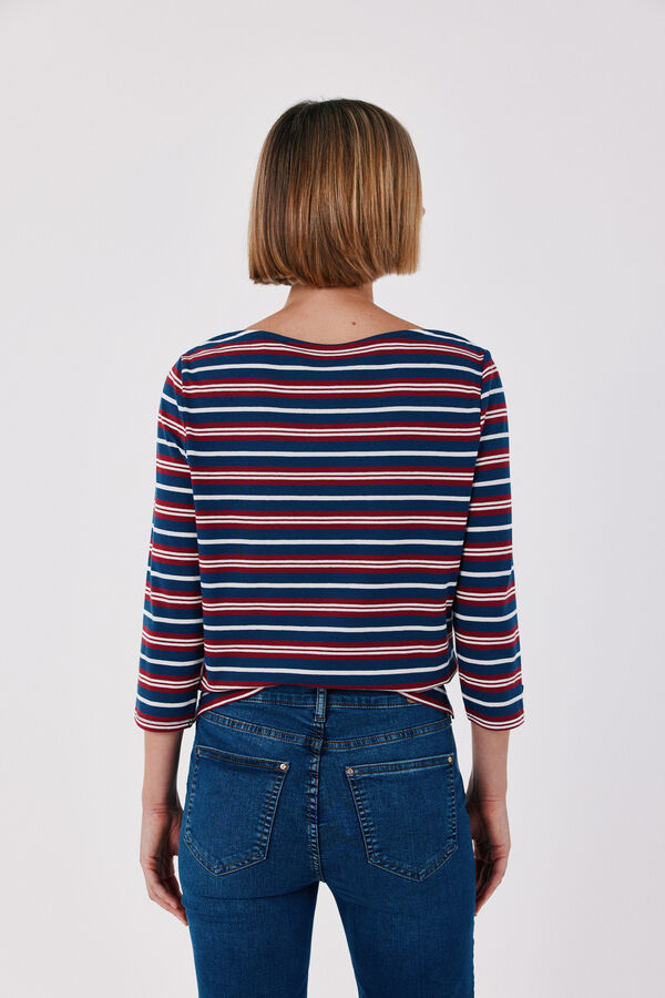 Cortefiel Boat neck T-shirt Multicolour