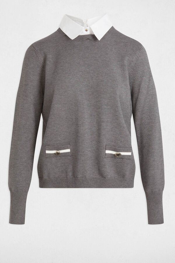 Morgan Gola com gola de camisola Cinzento