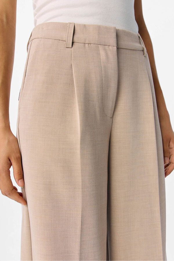 Object Calça largas com pregas Castanho