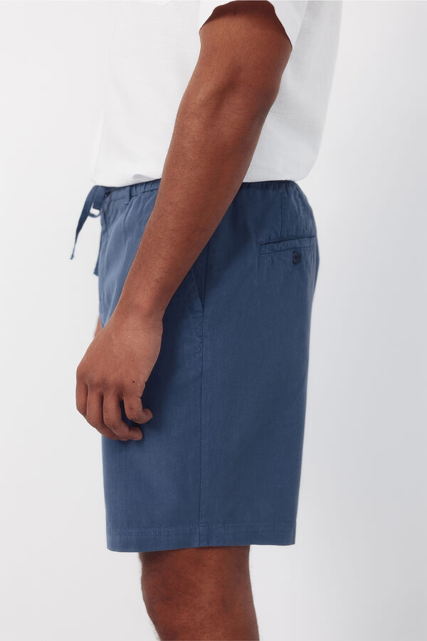 Cortefiel Bermuda shorts with elastic and regular laces Blue