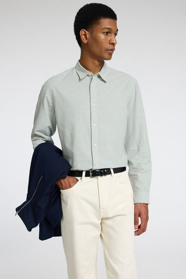 Selected Camisa de lino Slim Fit Rojo