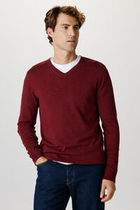 Selected Jersey de cuello V confeccionado con algodón orgánico. Regular Fit.
