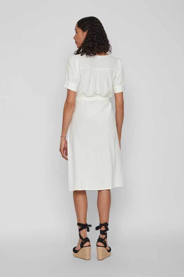 Cortefiel Linen dress White