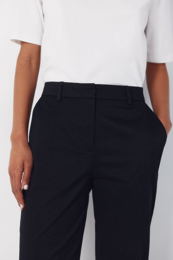 Cortefiel Slim fit trousers Black