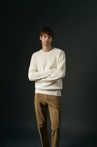 OOTO Jersey cuello redondo crudo algodón