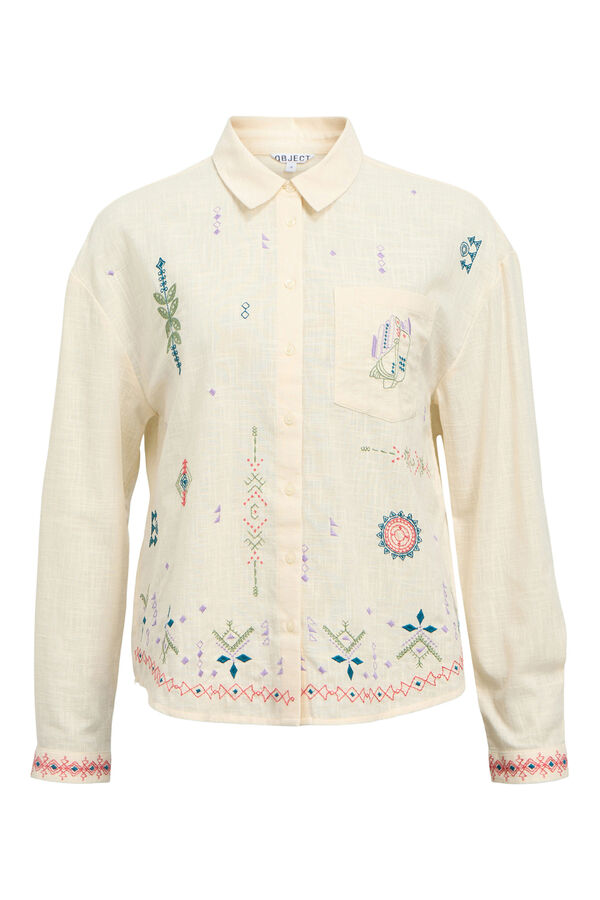 Object Camisa bordada Cinzento
