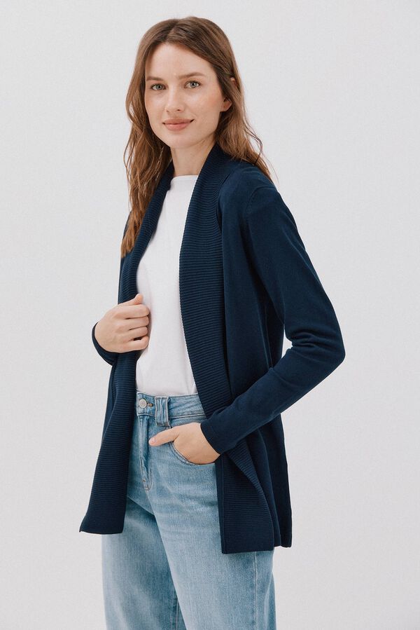 Cortefiel Cardigan with shawl neckline Navy