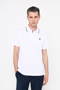 Cortefiel Open-collar polo shirt with contrast details White