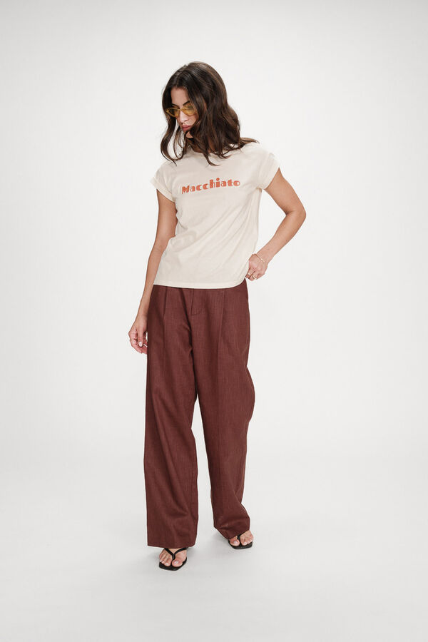 Grace & Mila T-shirt manga curta Vico Castanho