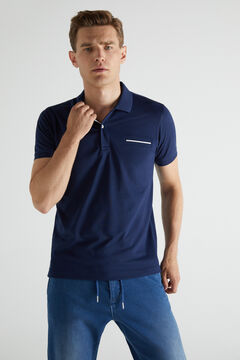 Cortefiel Short-sleeved Coolmax fresh® polo shirt Turquoise