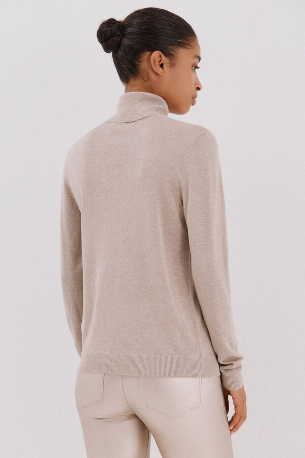 Cortefiel Suéter fino de lurex Tostado