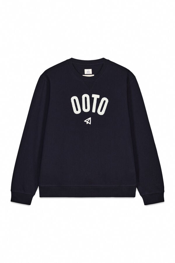 OOTO Sudadera logo cuello redondo Azul marino