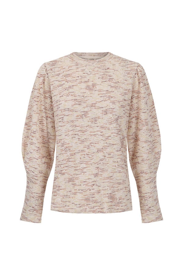 Slowlove Top estruturado franzido Tostado