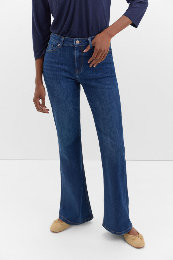 Cortefiel Bell-bottom jeans Blue