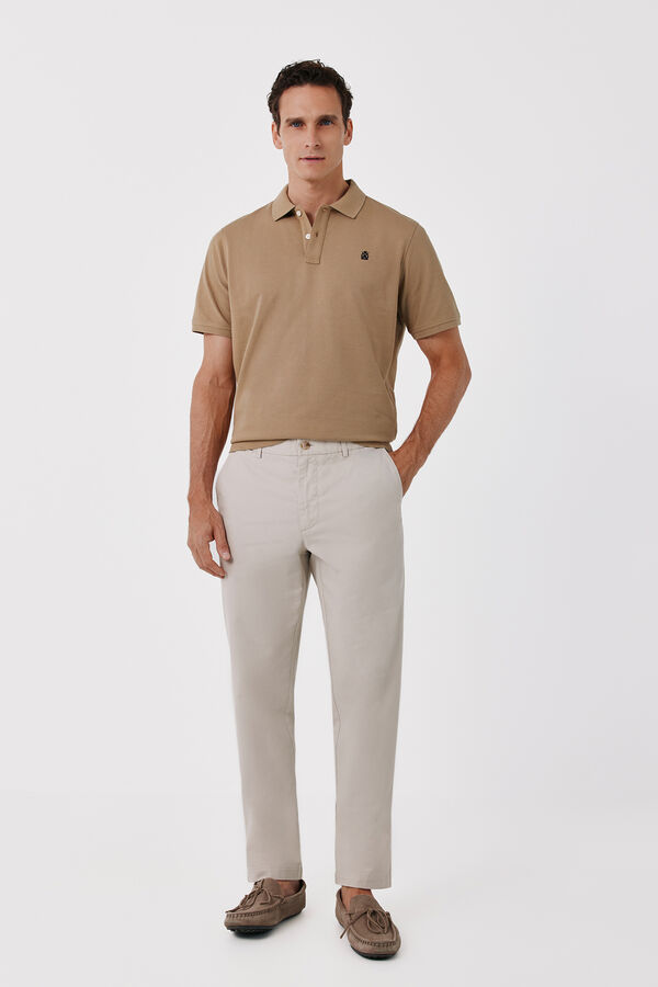 Cortefiel Comfort slim chinos Beige