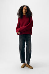 Object Camisola de lã com gola redonda Vermelho