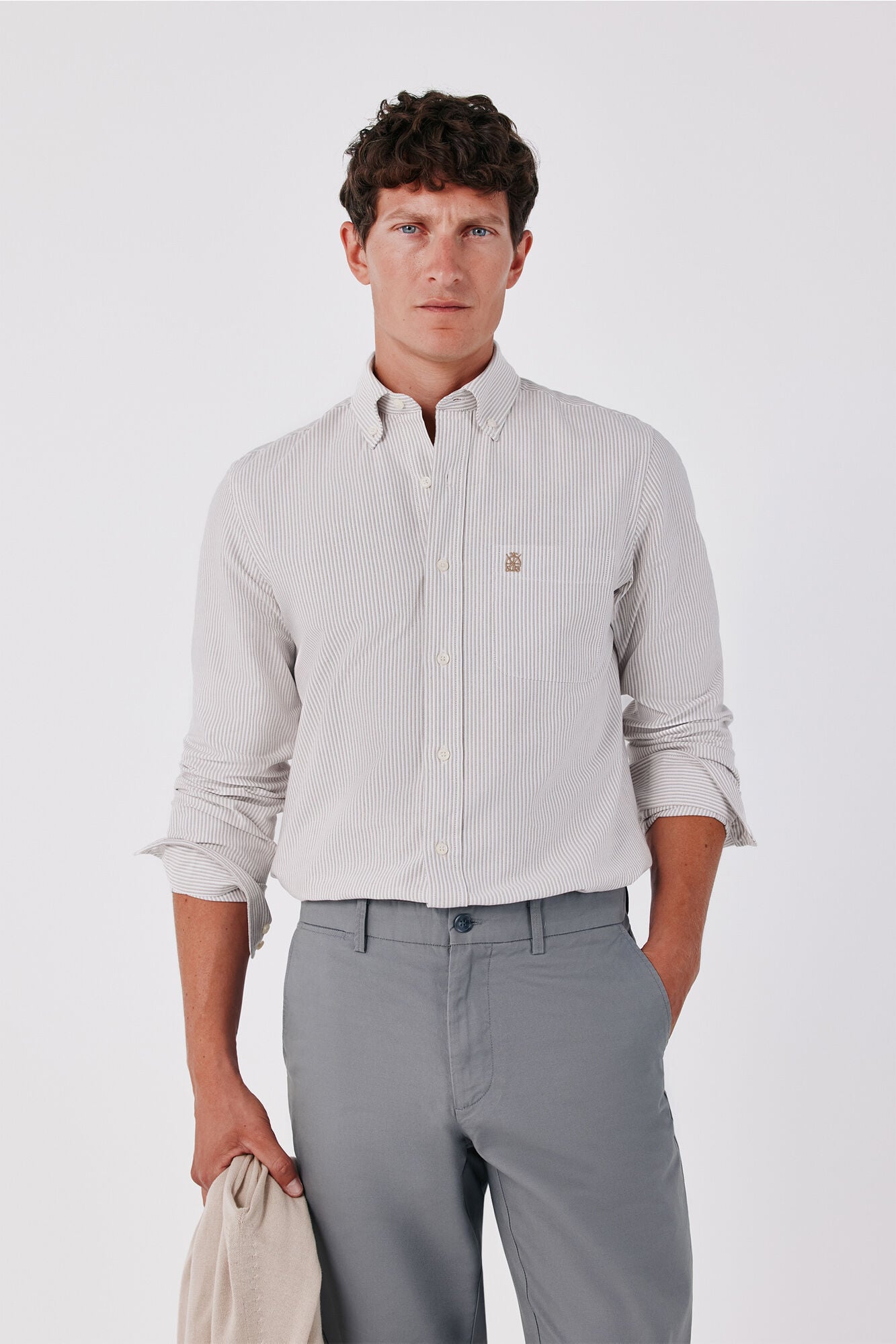 Cortefiel Candela striped Oxford shirt