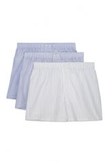 Cortefiel 3-pack woven boxers Blue