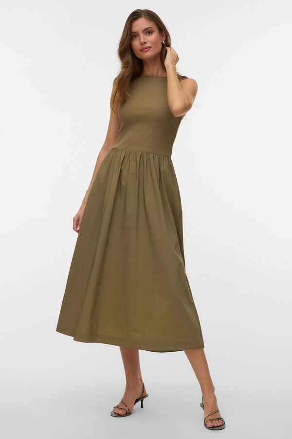 Vero Moda Vestido midi sem mangas Verde