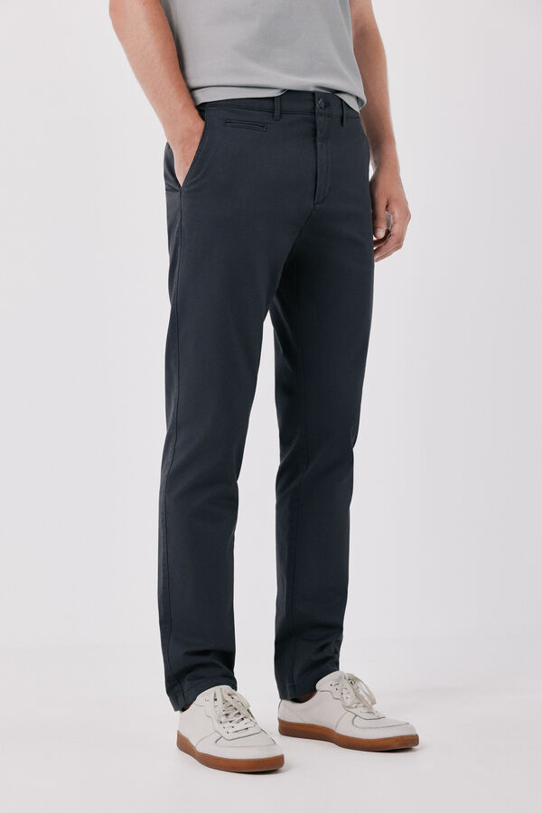 Cortefiel Lightweight slim chinos Dark grey