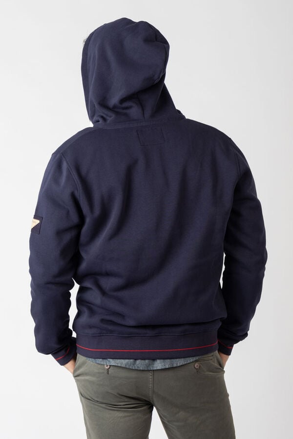 Privata Sweatshirt aberto com capuz e bolsos Azul