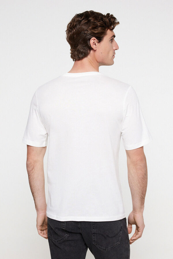 Cortefiel Camiseta standard fit Blanco