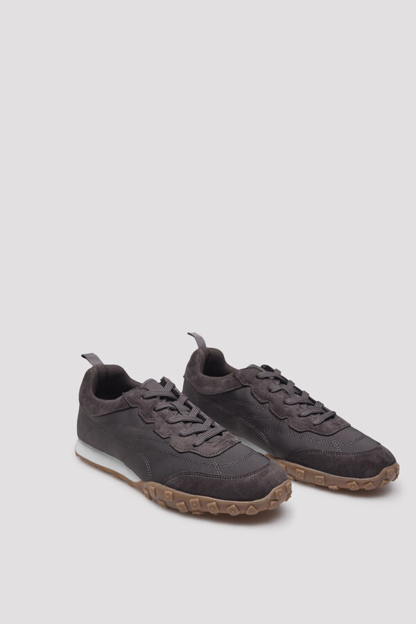 Cortefiel Stitched trainers Grey