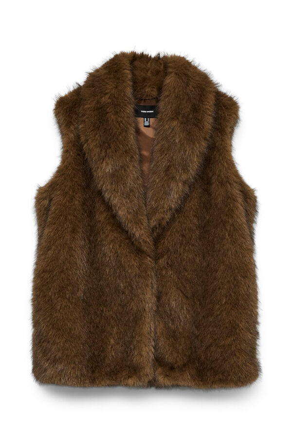 Vero Moda Colete de couro colete  Castanho