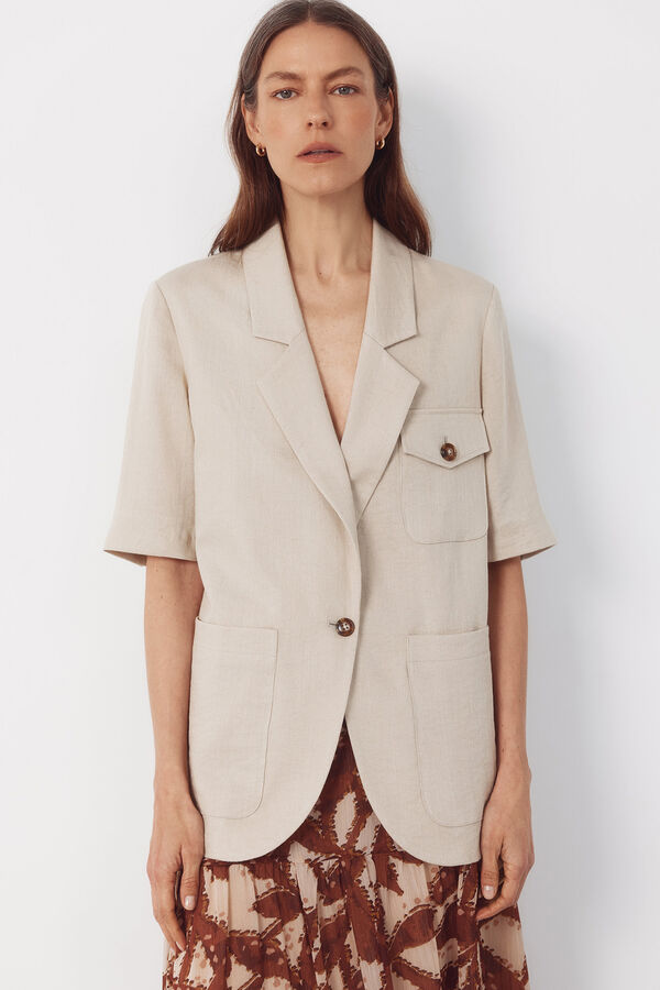 Cortefiel American style short sleeve Nude