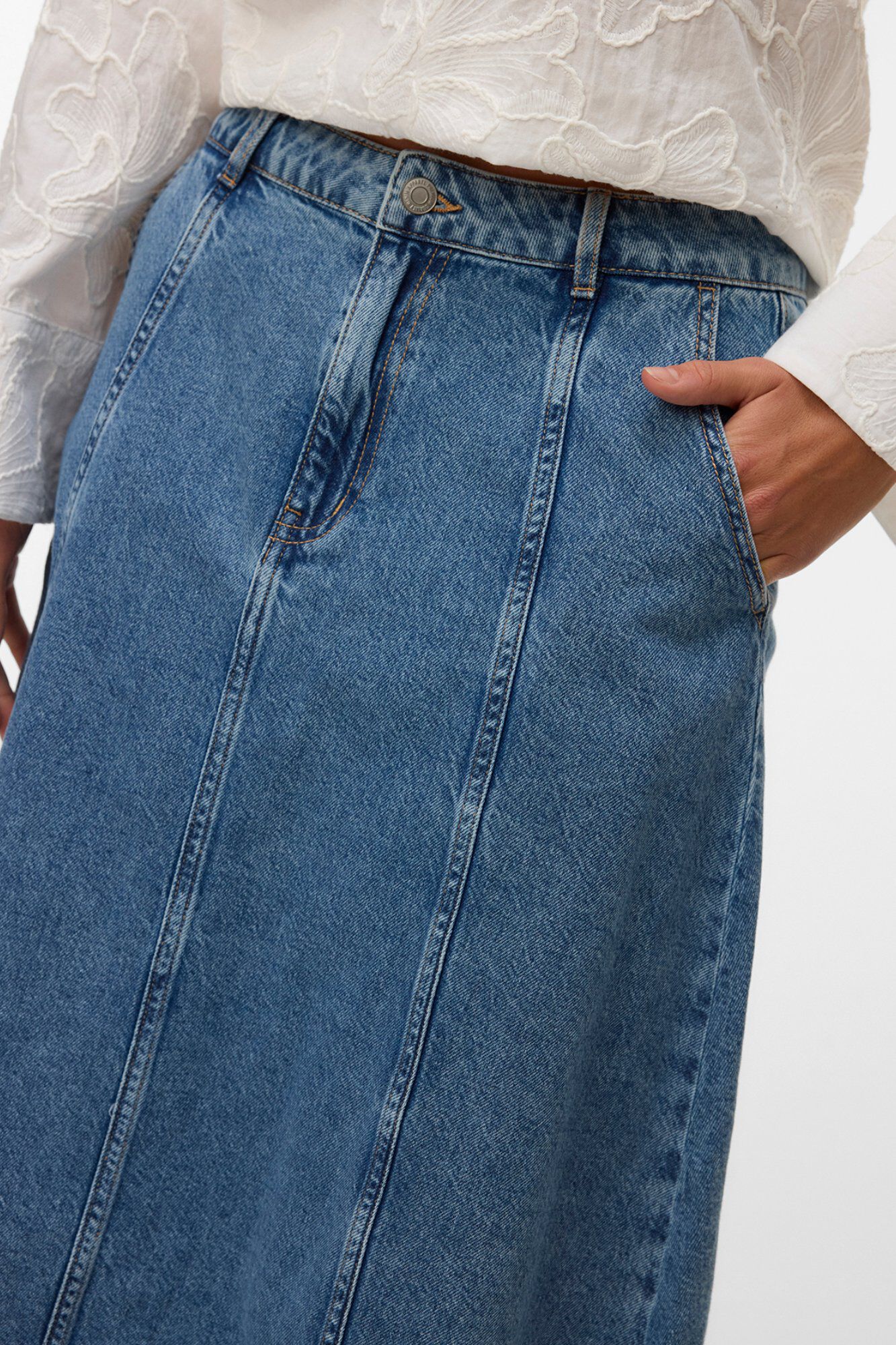 Vero Moda Falda denim midi
