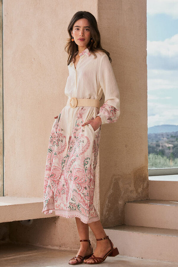 Polín Et Moi Vestido camisero Basilia Beige