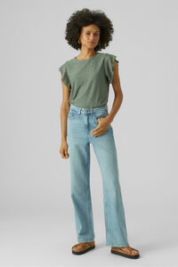 Vero Moda Top vazado com mangas de folhos