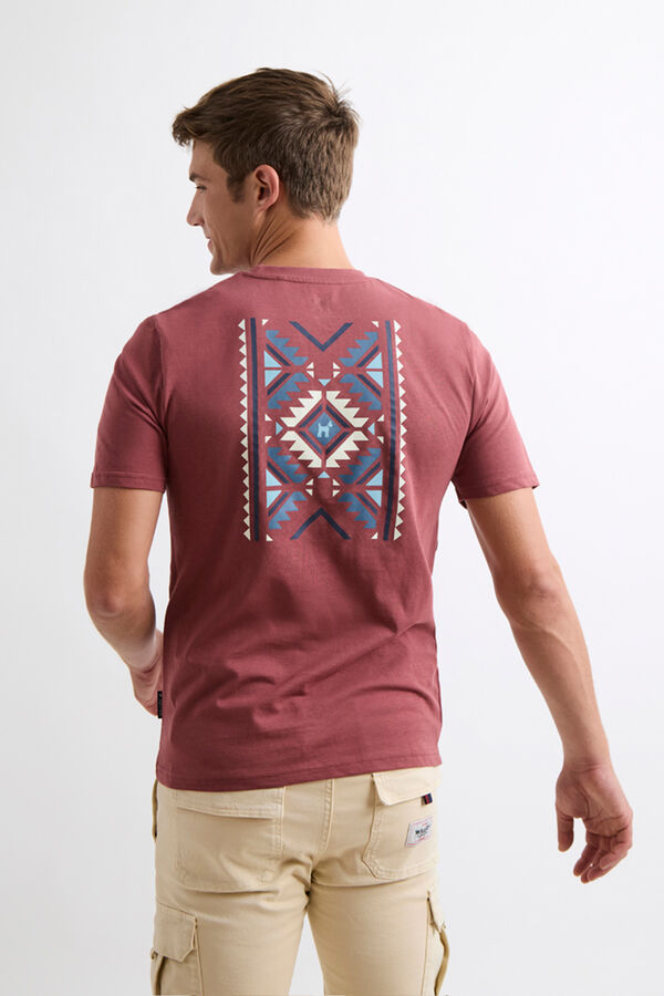 Williot Camiseta Étnica Estampado granate