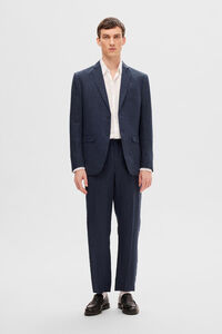 Cortefiel Regular-fit 100% linen suit jacket Navy