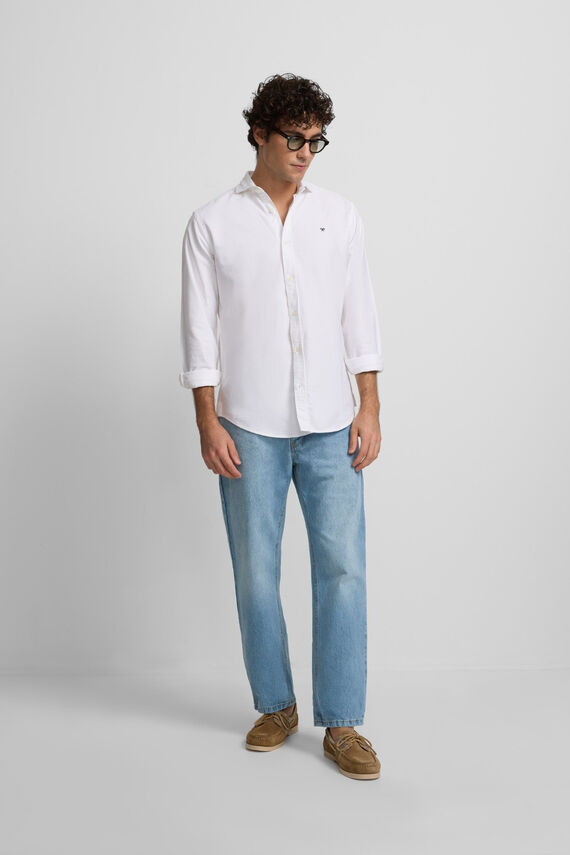 Camisa sport oxford cutaway