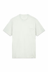 Cortefiel Basic t-shirt with pocket Kaki