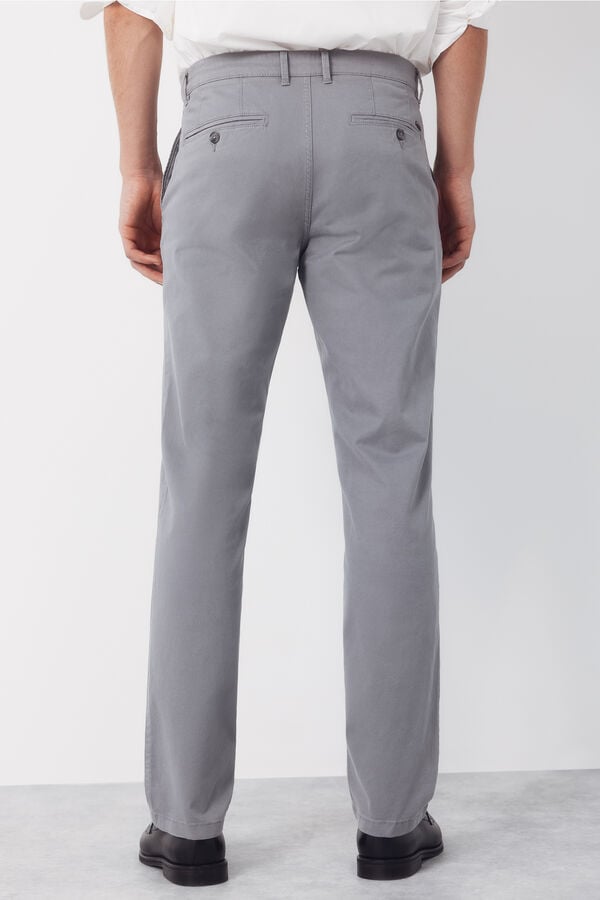 Cortefiel Cal&ccedil;as chino slim fit Cinzento