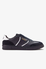 Fred Perry Tênis B4 em couro/camurça com relevo Azul