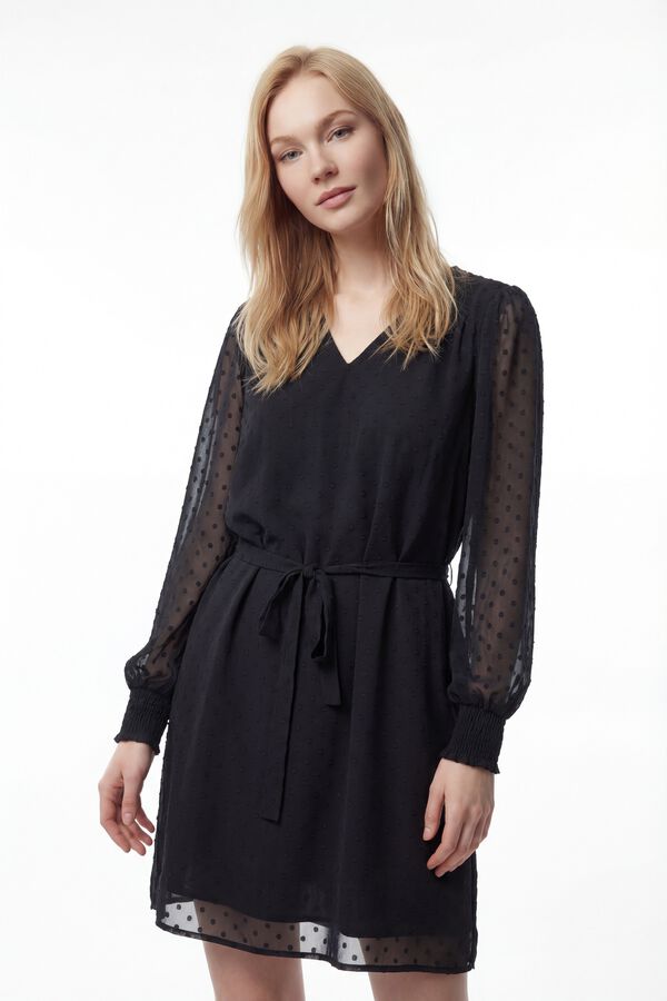 Vila Short dress plumetis dress Black