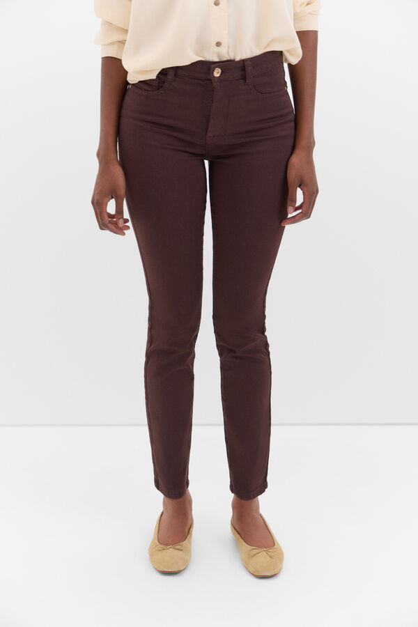 Cortefiel Pantalones Sensational Color Brown