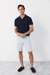 Cortefiel Bermuda oxford fabric Blue