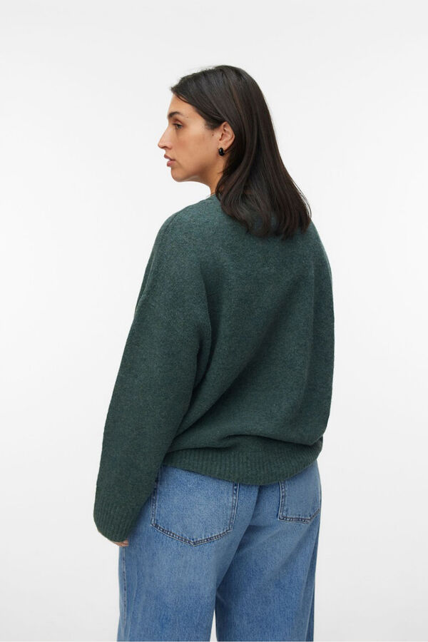 Vero Moda Curve Curve V neck jumper Dark green