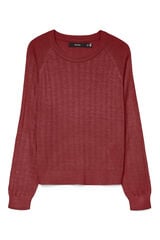 Vero Moda Suéter de malha fina de malha manga comprida Vermelho