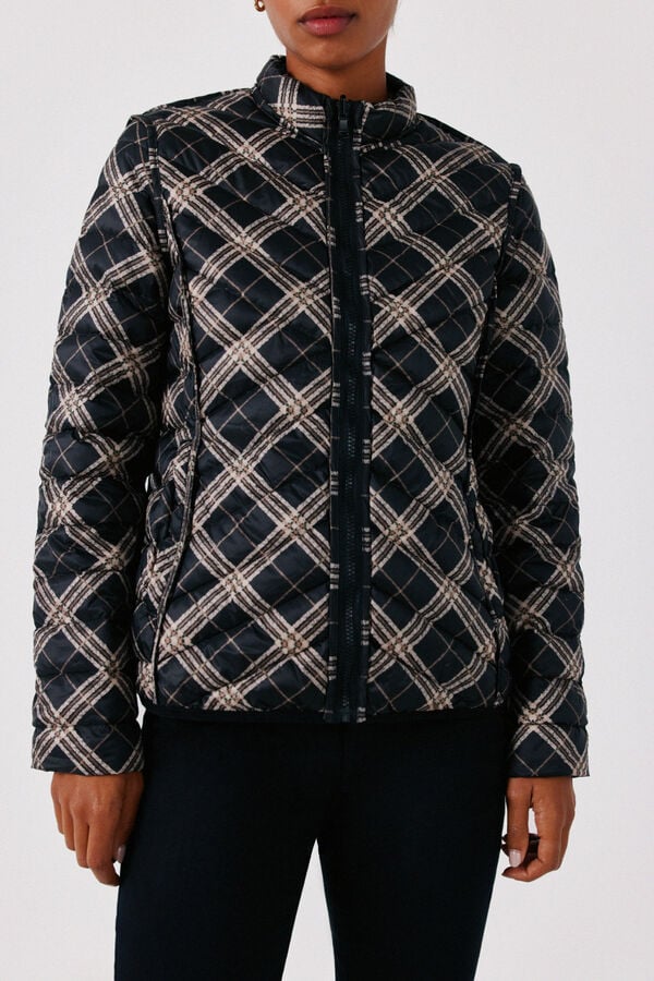 Cortefiel Reversible down puffer jacket Black