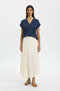 Selected Falda larga tejido estructura