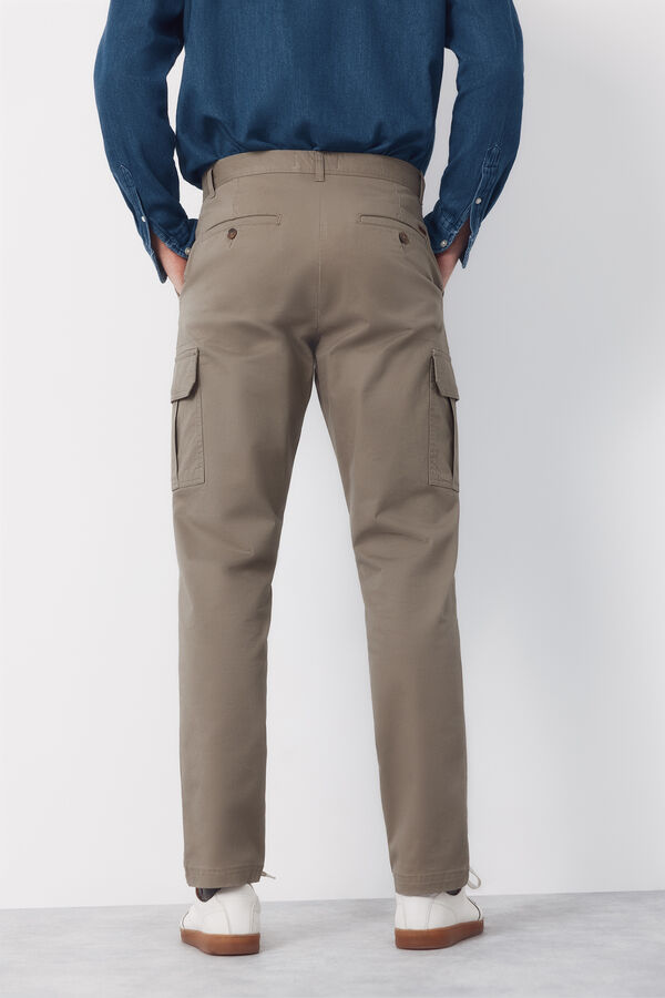 Cortefiel Tapered cargo pants Kaki
