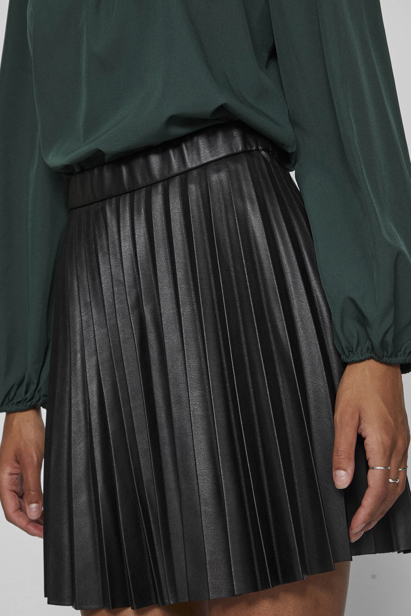 Vila high waist leather skirt on sale